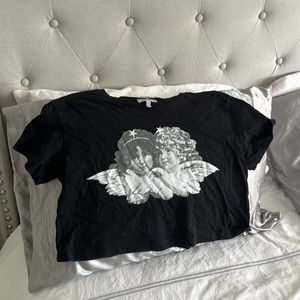 Perfect condition black fiorucci angels tee
